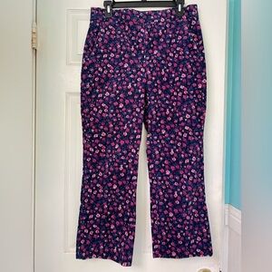 J.CREW dotted‎ floral corduroy pants size 8